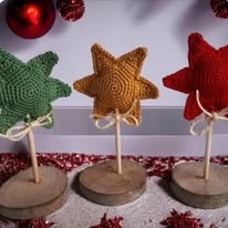 kerststerren op stokje